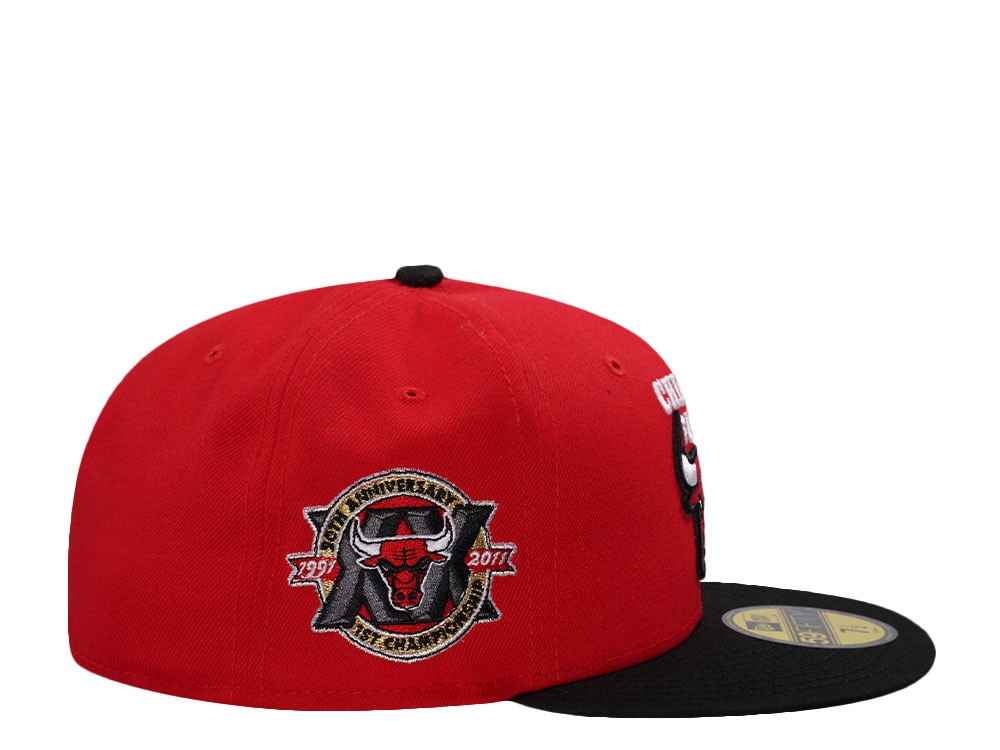 New Era Chicago Bulls 20th Anniversary Red Two Tone Edition 59Fifty Fitted Cap
