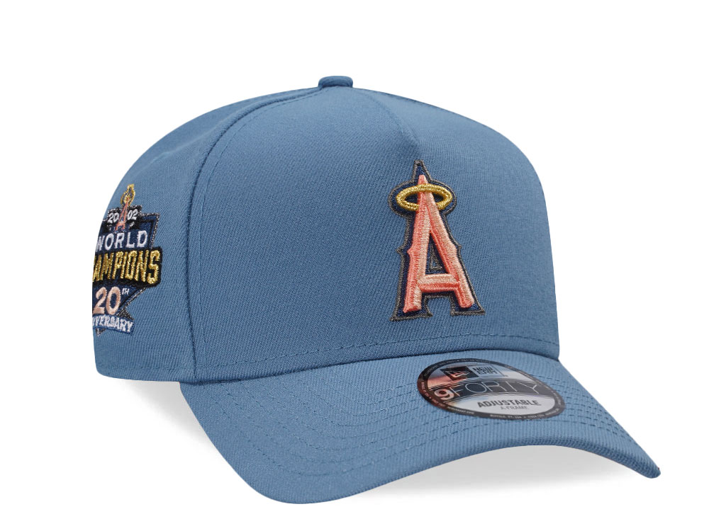 New Era Anaheim Angels World Champs 20th Anniversary Indigo Peach Edition 9Forty A Frame Snapback Cap
