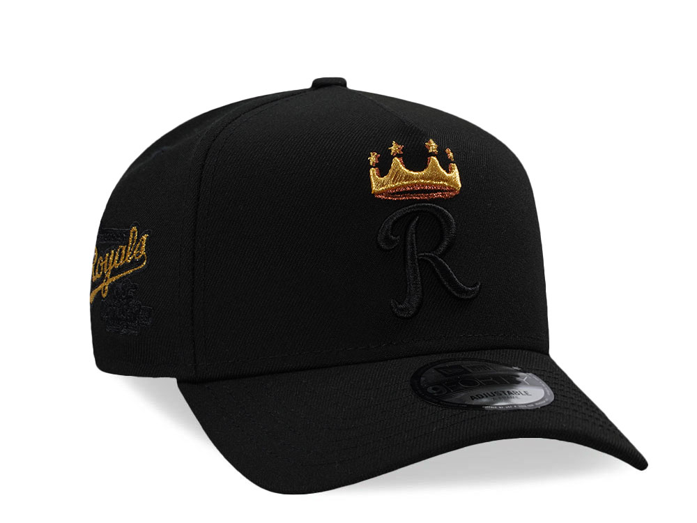 New Era Kansas City Royals 30th Anniversary World Series 1985 Black Edition 9Forty A Frame Snapback Cap