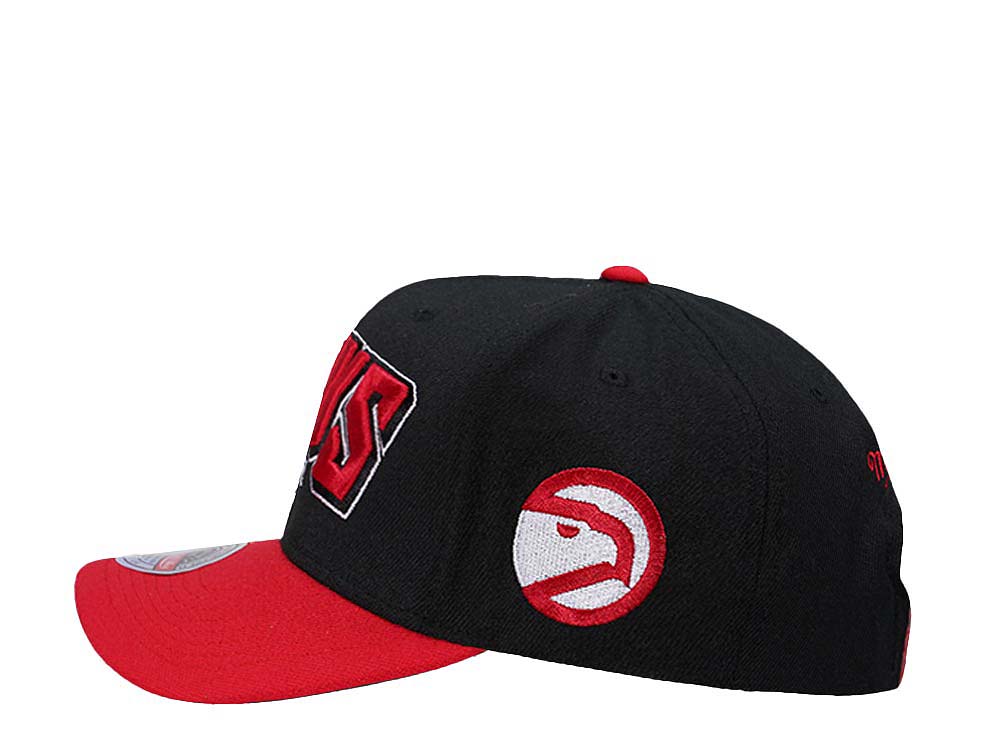 Mitchell & Ness Atlanta Hawks Shredder Stretch Hardwood Classic Red Flex Snapback Cap