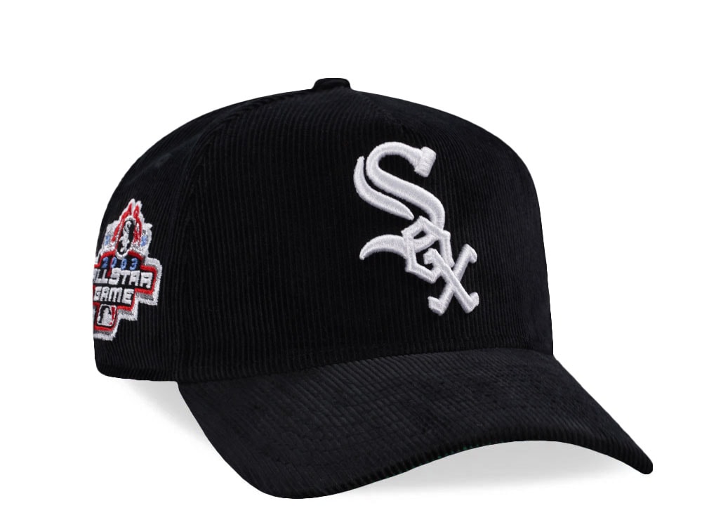 New Era Chicago White Sox All Star Game Black Corduroy Prime Edition 9Forty A Frame Snapback Cap