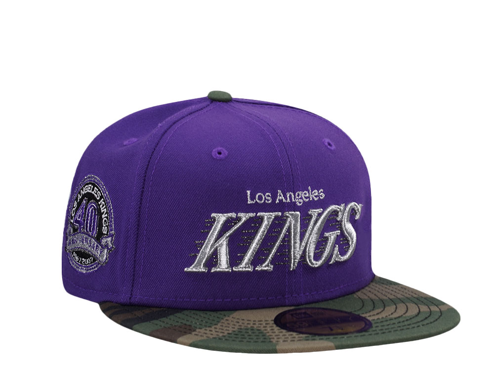 New Era Los Angeles Kings 40th Anniversary Purple Camo Two Tone Edition 59Fifty Fitted Cap