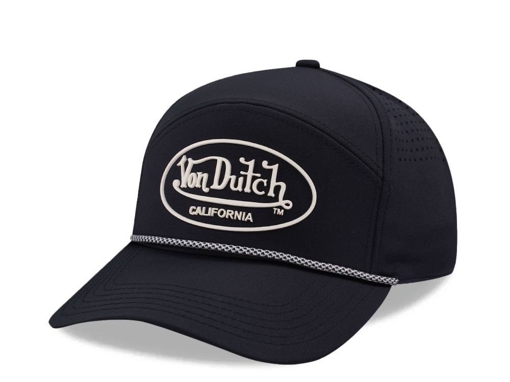 Von Dutch Oval Patch Baseball Black Trucker Snapback Cap