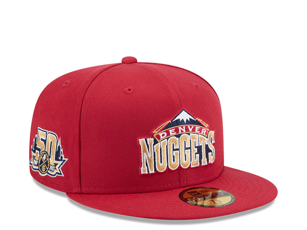 New Era Denver Nuggets HWC 50th Anniversary Red 59Fifty Fitted Cap