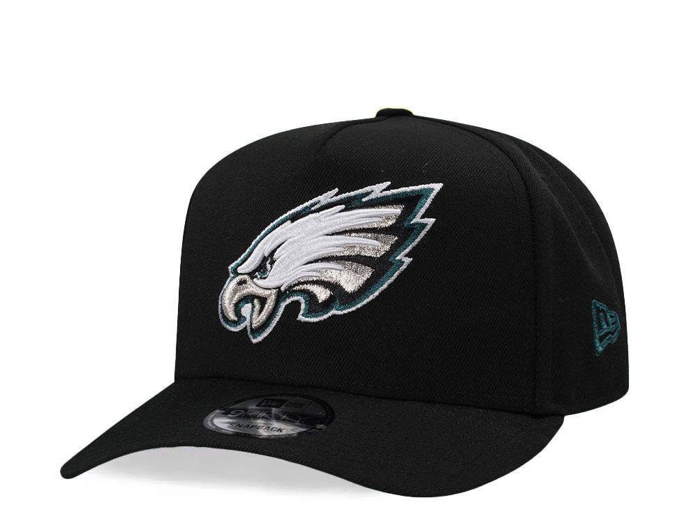 New Era Philadelphia Eagles Black Classic Edition 9Fifty A Frame Snapback Cap