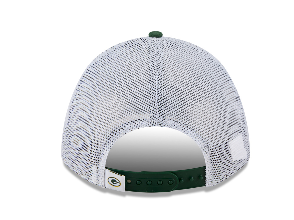 New Era Green Bay Packers Official Team Color Edition 9Forty M Crown A Frame Trucker Snapback Cap
