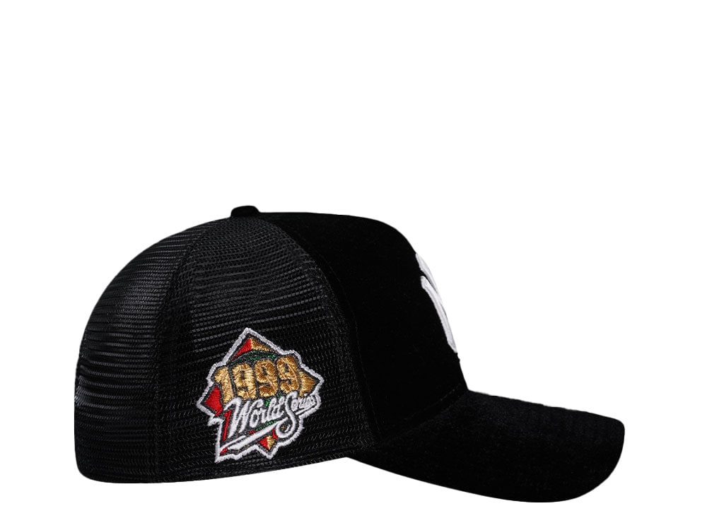 New Era New York Yankees World Series 1999 Black Velvet Trucker Edition 9Forty A Frame Snapback Cap