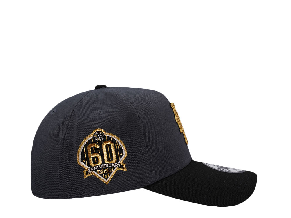 New Era New York Mets 60th Anniversary Dark Gray Two Tone Edition 9Forty A Frame Snapback Cap