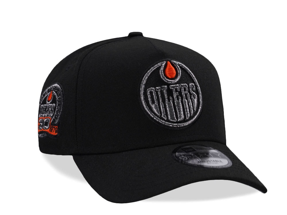 New Era Edmonton Oilers 30th Anniversary Metallic Prime Edition 9Forty A Frame Snapback Cap