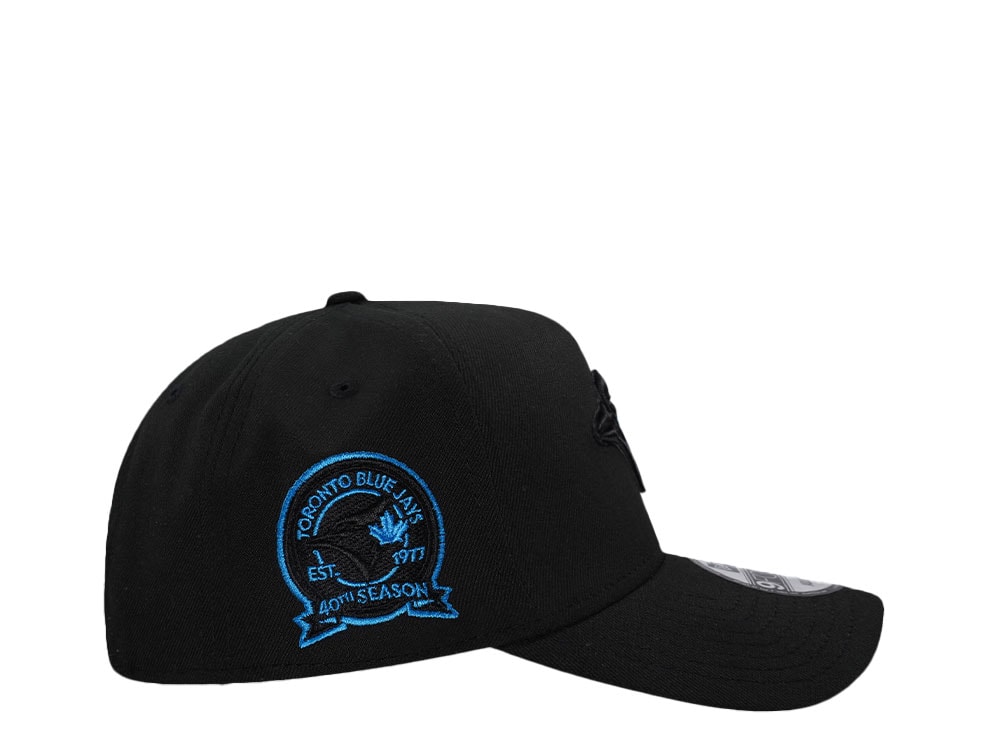 New Era New Era Toronto Blue Jays 30th Anniversary Black Blue 9Forty A Frame Snapback Cap