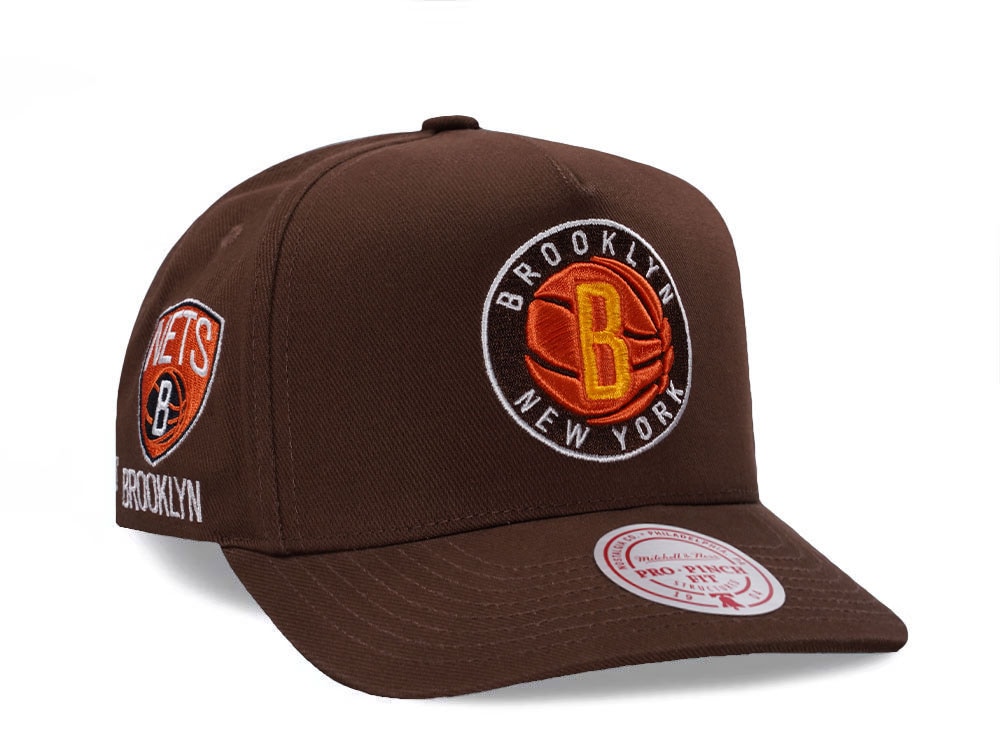 Mitchell & Ness Brooklyn Nets Brown Edition Pro Pinch Fit Snapback Cap