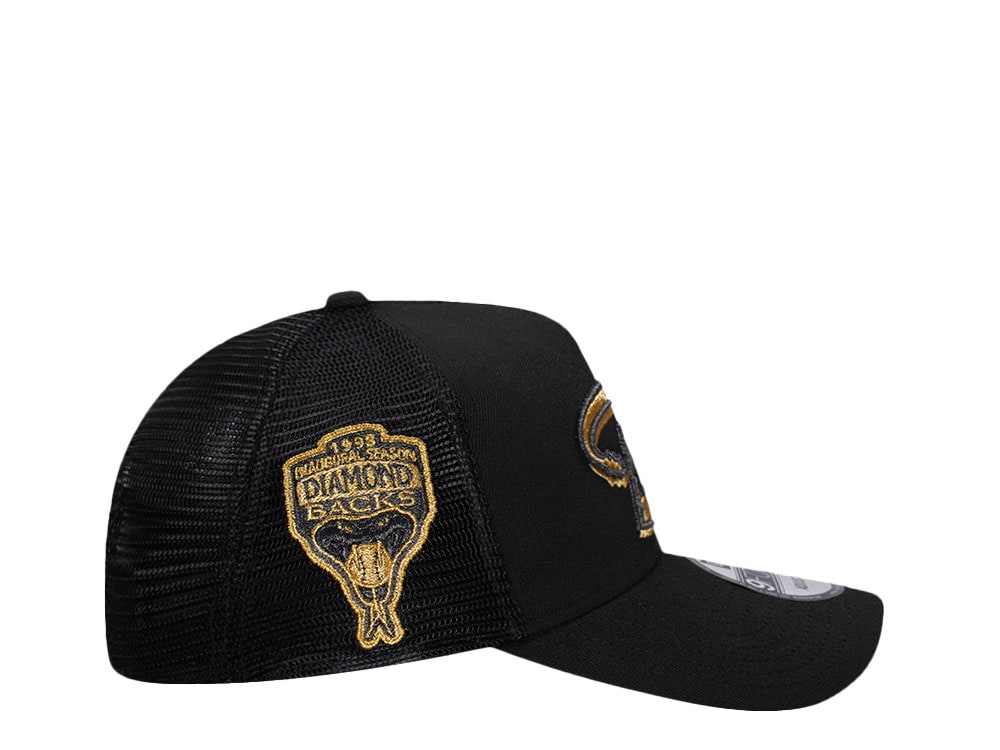 New Era Arizona Diamondbacks Inaugural season 98 Black And Gold Trucker A Frame 9Forty Cap