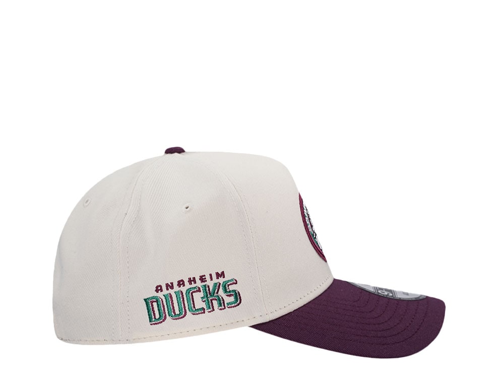 New Era Anaheim Ducks Chrome Plum Two Tone Edition 9Forty A Frame Snapback Cap