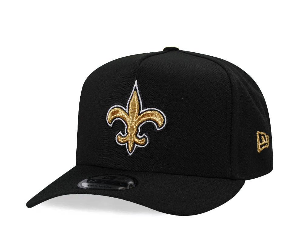New Era New Orleans Saints Black Classic Edition 9Fifty A Frame Snapback Cap