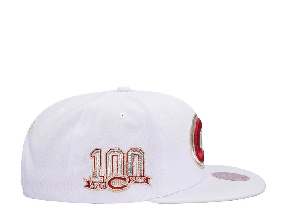 Mitchell & Ness Montreal Canadiens 100 Seasons Winter White Snapback Cap