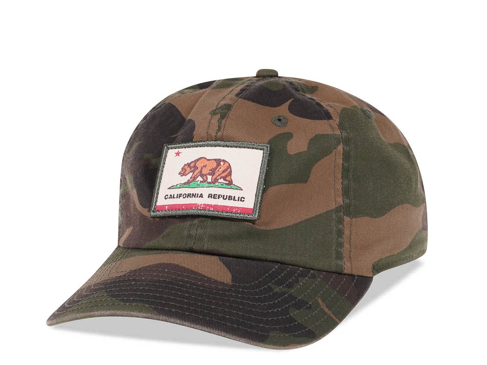 American Needle California Republic Camouflage Vintage Casual Strapback Cap