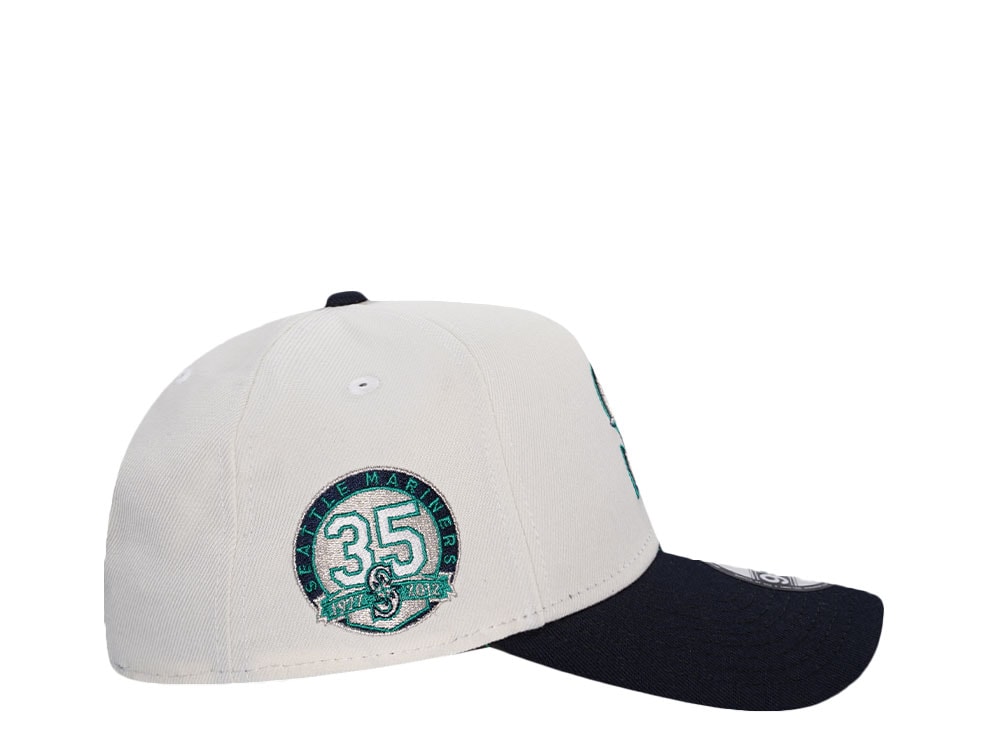 New Era Seattle Mariners 35th Anniversary Chrome Two Tone Edition 9Forty A Frame Snapback Cap