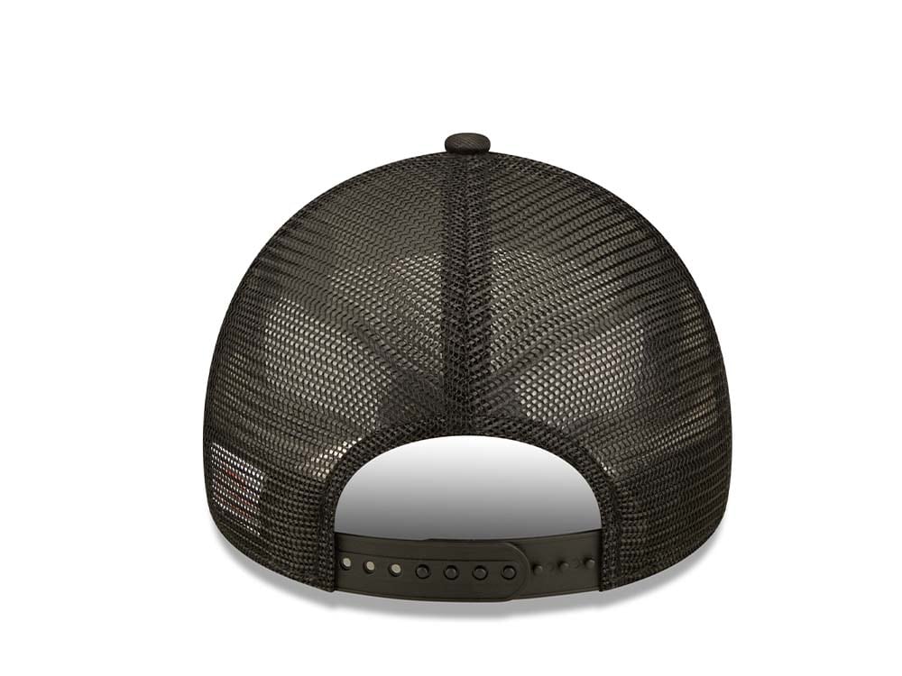 New Era Lucky Rabbit Logo Black A Frame Trucker Snapback Cap