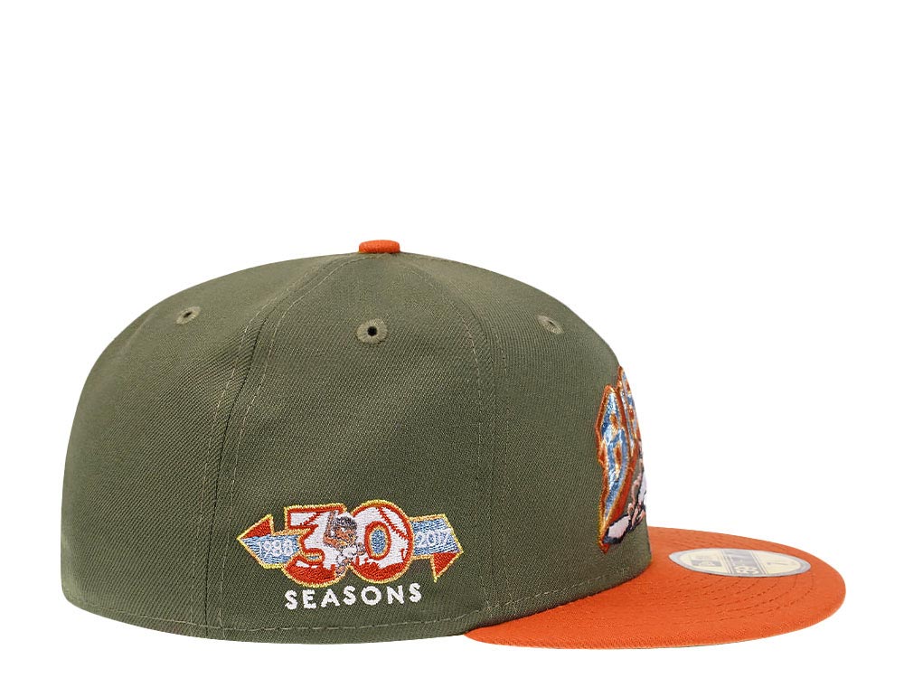 New Era Buffalo Bisons 30 Seasons Olive Metallic Two Tone Prime Edition 59Fifty Fitted Cap