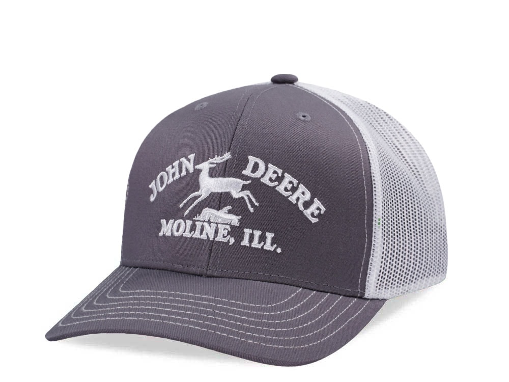John Deere Moline 112 Gray Trucker Snapback Cap