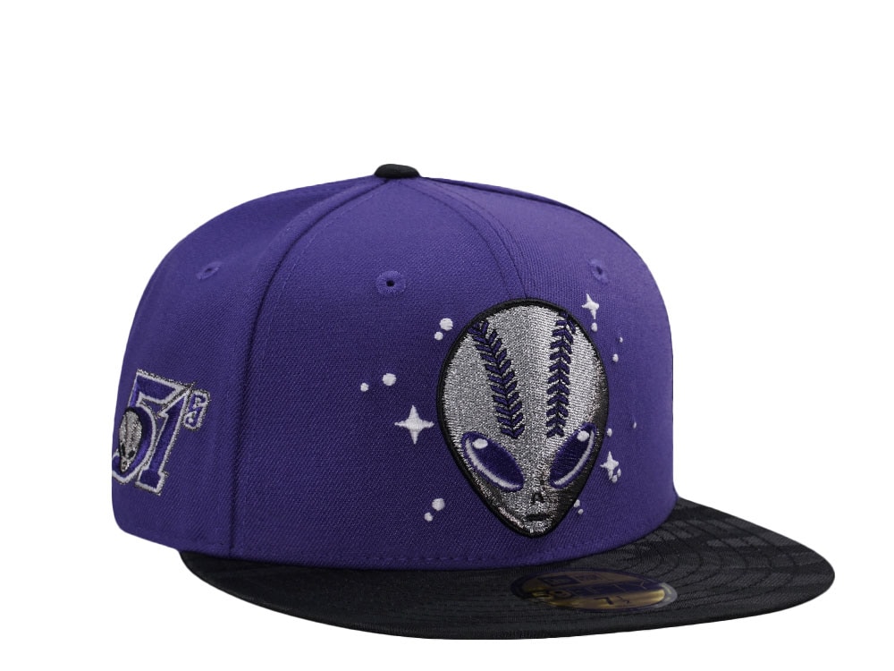 New Era Las Vegas 51s Midnight Camo Visor Purple Two Tone Edition 59Fifty Fitted Cap