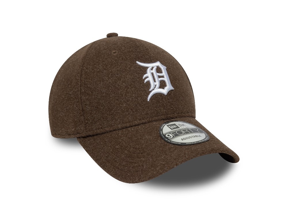 New Era Detroit Tigers Melton Wool Brown 9Forty Snapback Cap