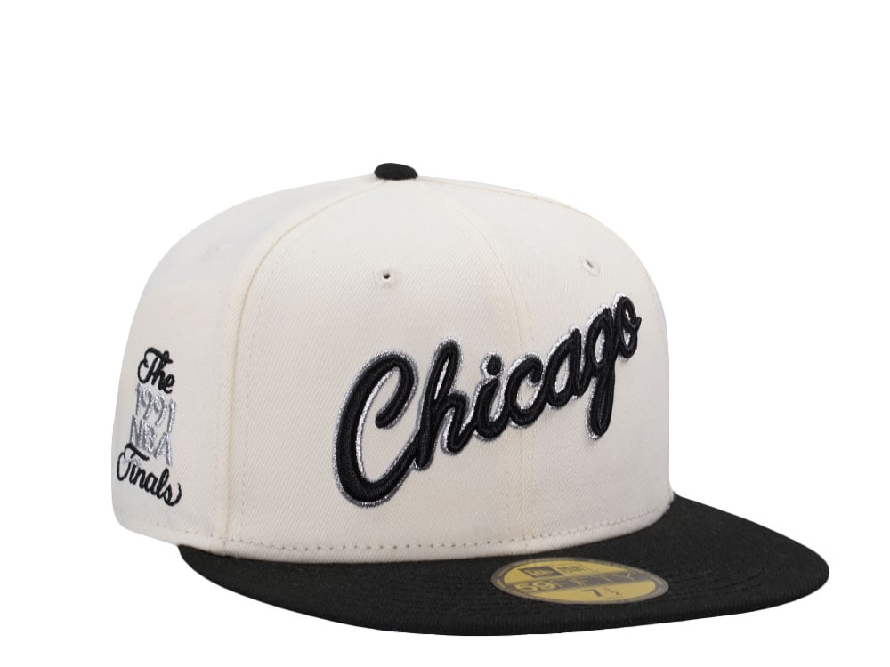 New Era Chicaco Bulls NBA Finals 1991 Script White Two Tone Edition 59Fifty Fitted Cap