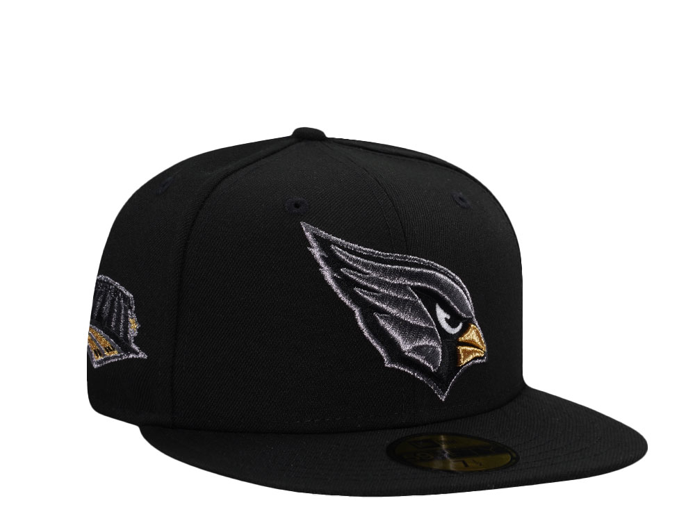 New Era Arizona Cardinals Super Bowl XLIII Metallic Black Prime Edition 59Fifty Fitted Cap