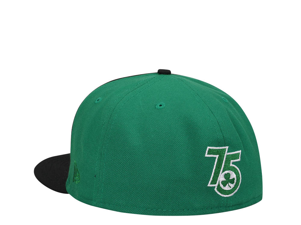 New Era Boston Celtics Chrome Black Green Two Tone Edition 59Fifty Fitted Cap