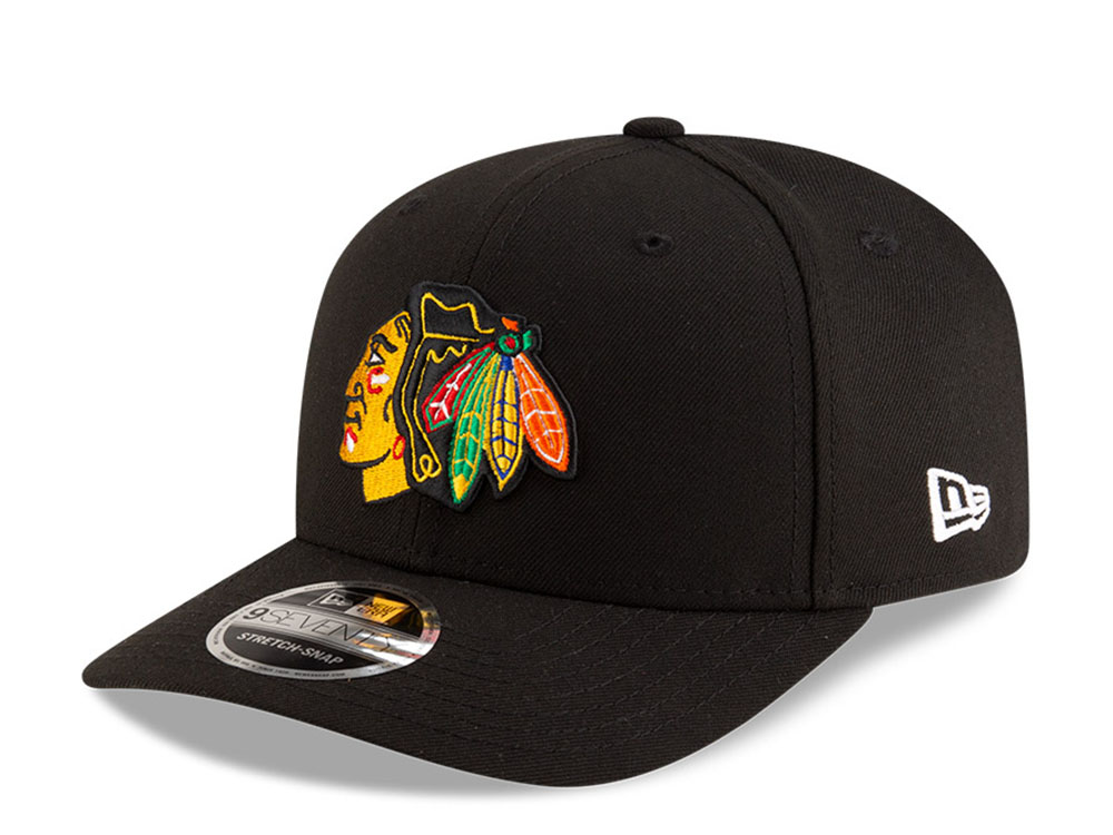 New Era Chicago Blackhawks Black NHL Team 9Seventy Stretch Snapback Cap