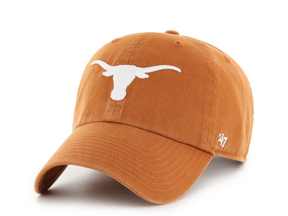 47 Brand Texas Longhorns Burnt Orange Clean Up Strapback Cap