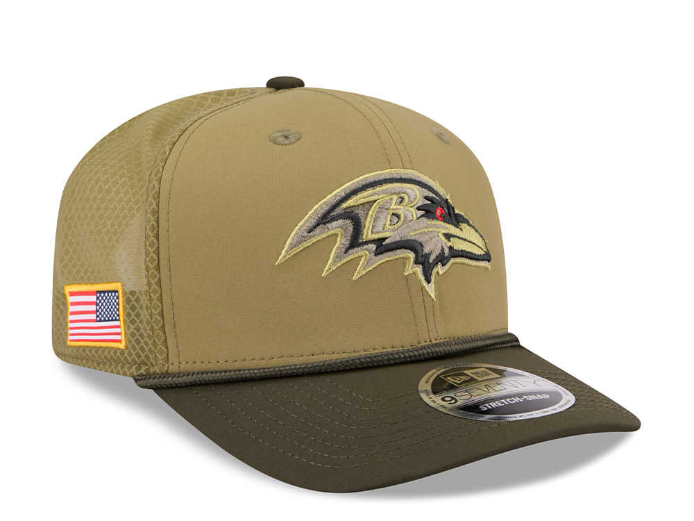 New Era Baltimore Ravens Salute To Service 2025 9Seventy Snapback Cap