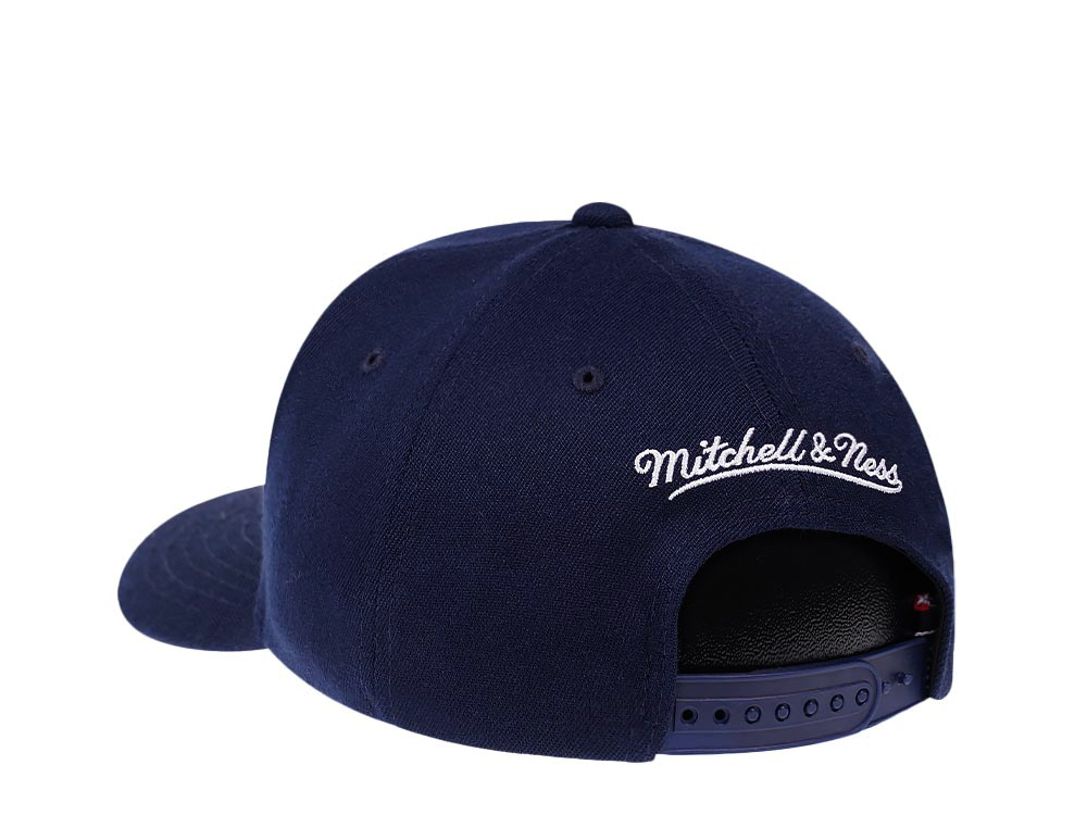 Mitchell & Ness Utah Jazz Team Ground Red Line Navy Solid Flex Snapback Cap