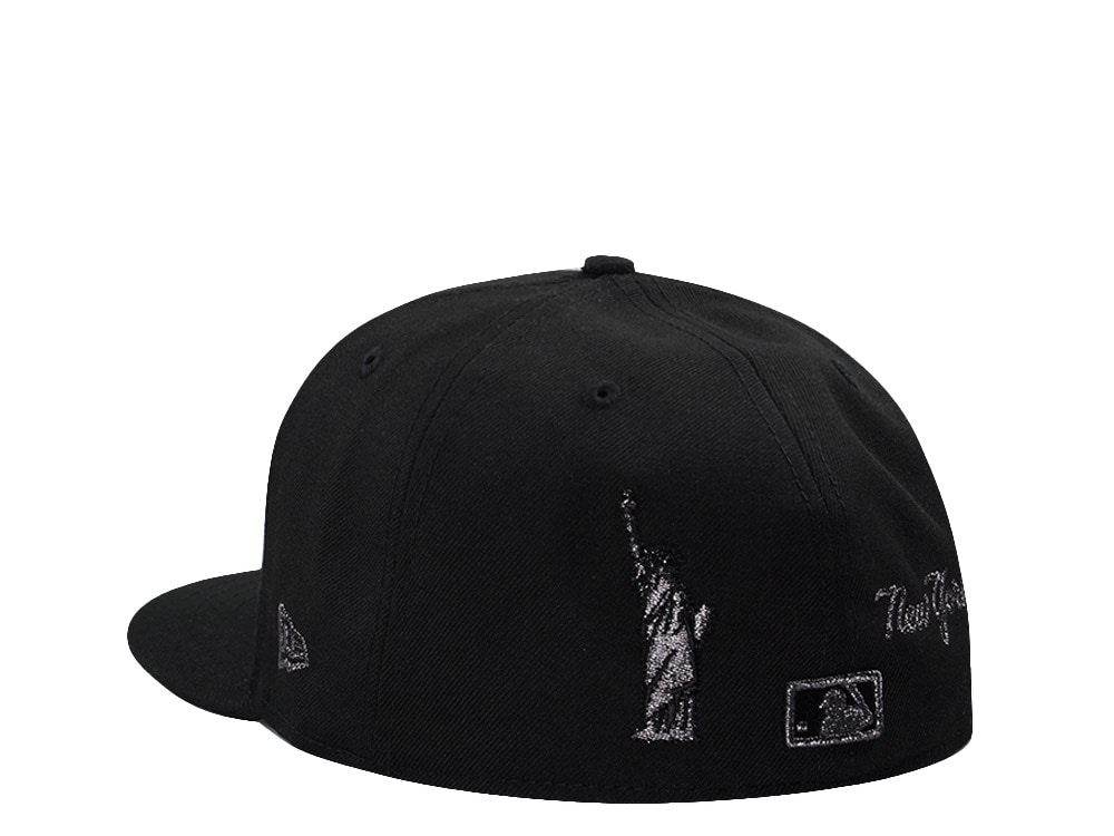 New Era New York Yankees 27x World Champions Metallic Pewter Black Prime Edition 59Fifty Fitted Cap