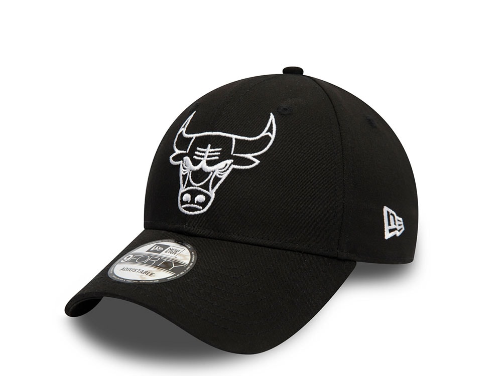 New Era Chicago Bulls Black Essential Outline 9Forty Snapback Cap