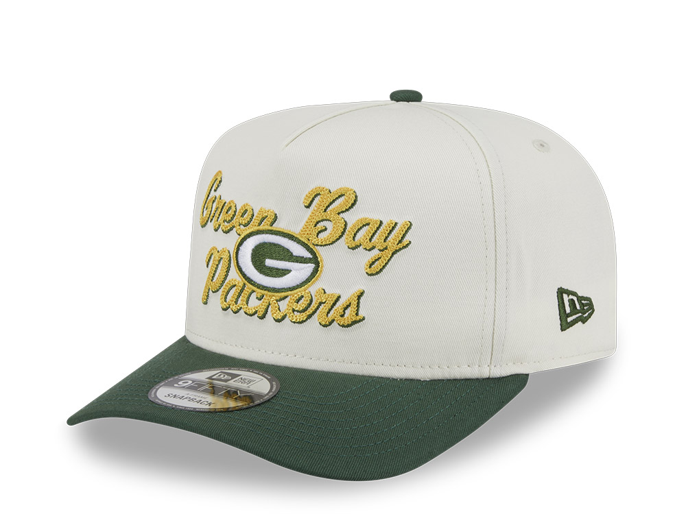 New Era Green Bay Packers Chainstitch 9Fifty A Frame Snapback Cap