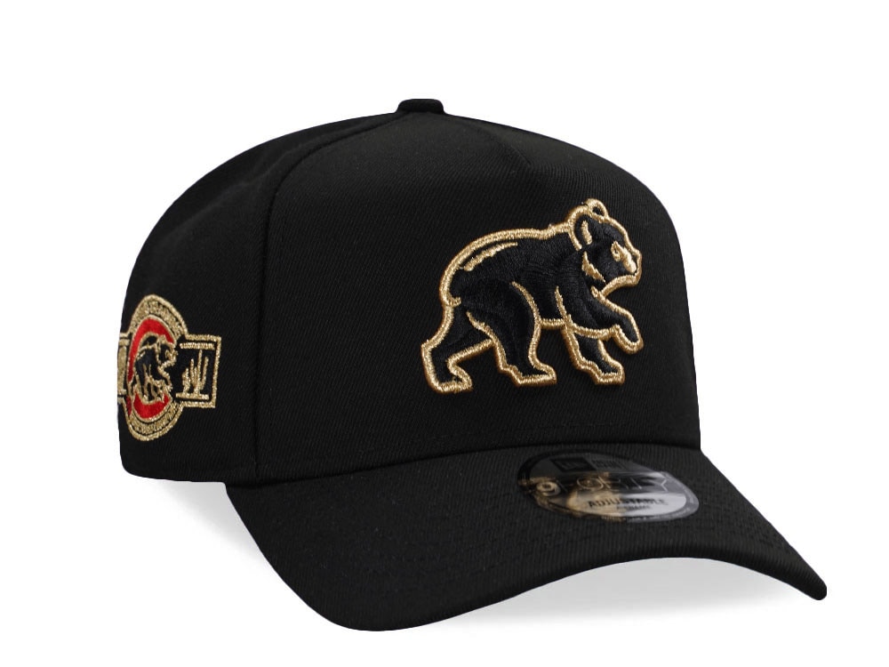 New Era Chicago Cubs Spring Training Blackout Gold Edition 9Forty A Frame Snapback Cap