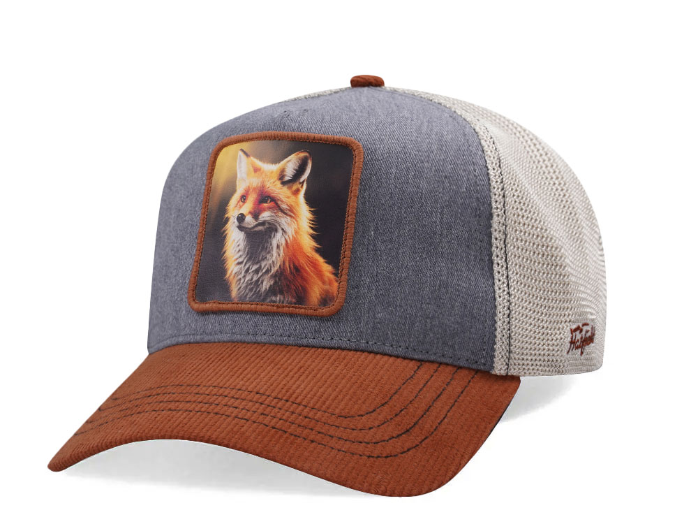 Hatfield Foxy Boy Gray Brown Trucker Snapback Cap