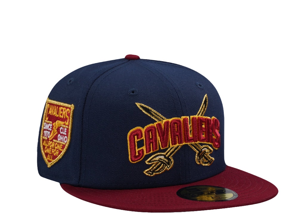 New Era Cleveland Cavaliers Inaugural Season 1970 Navy Two Tone Edition 59Fifty Fitted Cap