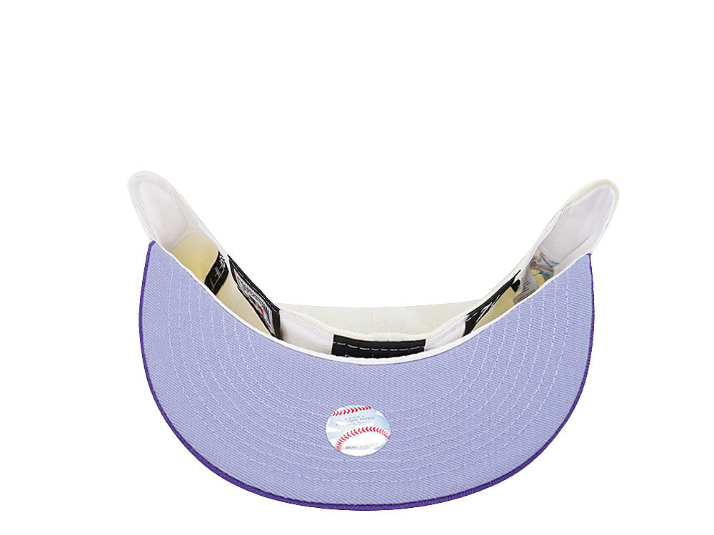 New Era Texas Rangers All Star Game 1995 Cream Purple Two Tone Edition 59Fifty Fitted Cap
