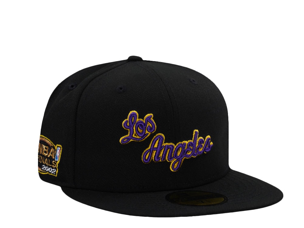 New Era Los Angeles Lakers NBA Finals 2002 Black Prime Edition 59Fifty Fitted Cap