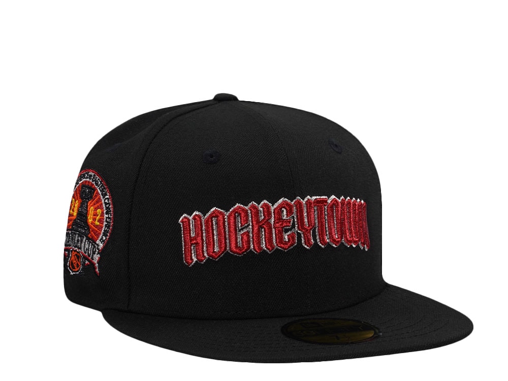 New Era Detroit Red Wings Stanley Cup 2002 Hockeytown Black Prime Edition 59Fifty Fitted Cap