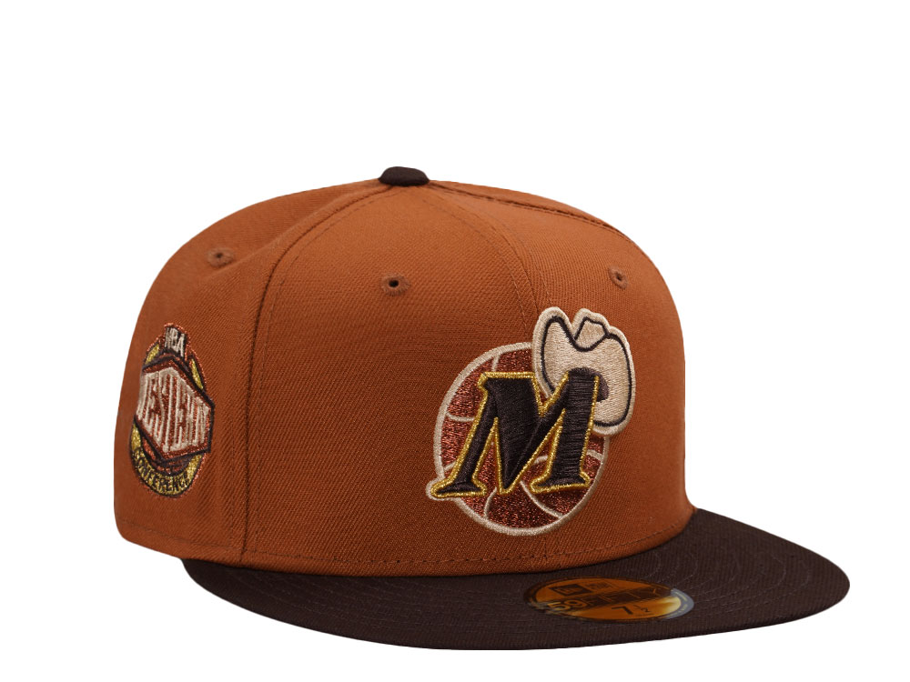 New Era Dallas Mavericks Western Conference Brown Two Tone Edition 59Fifty Fitted Cap