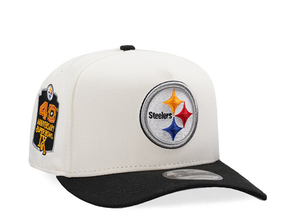 New Era Pittsburgh Steelers 40th Anniversary Chrome Two Tone Edition 9Fifty A Frame Snapback Cap