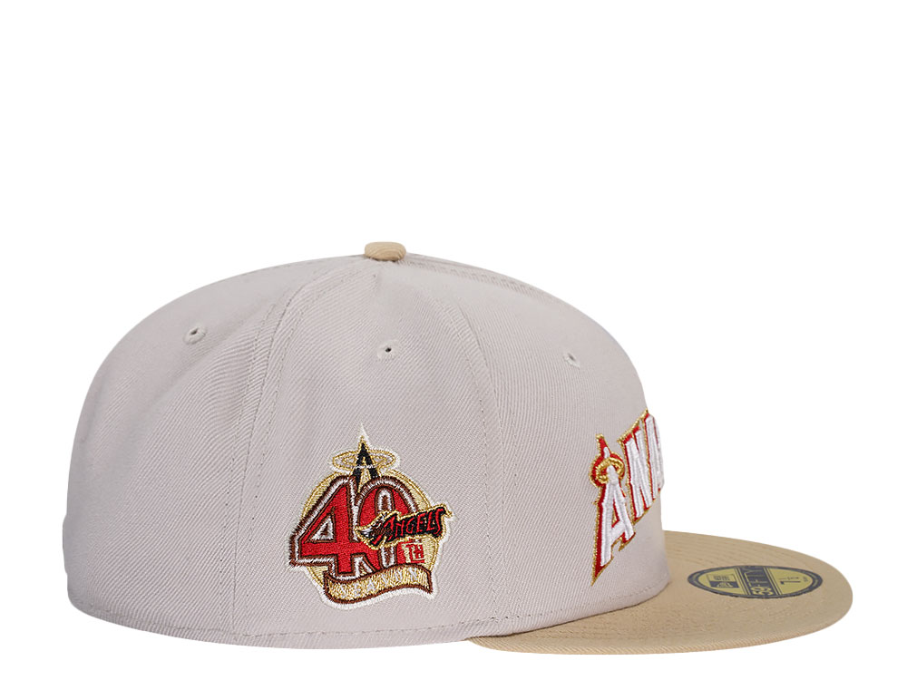 New Era Anaheim Angels 40th Anniversary Sneaky Gold Two Tone Edition 59Fifty Fitted Cap