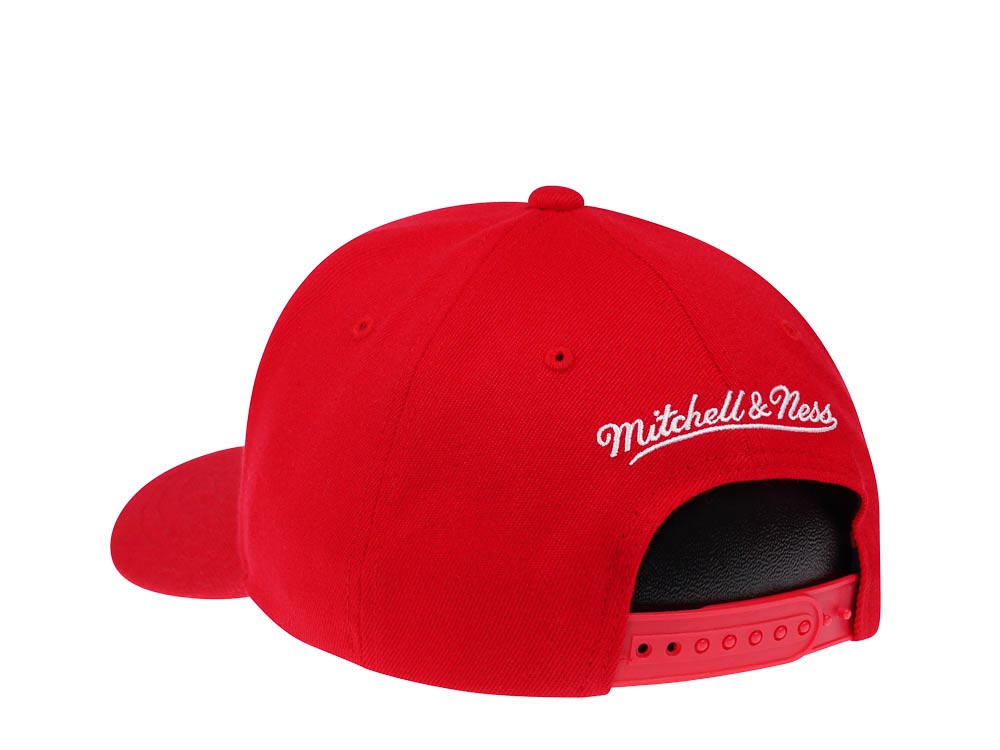 Mitchell & Ness Los Angeles Clippers Team Ground Red Line Solid Flex Snapback Cap
