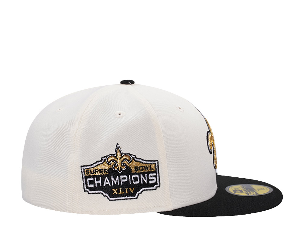 New Era New Orleans Saints Super Bowl XLIV Chrome Two Tone Edition 59Fifty Fitted Cap