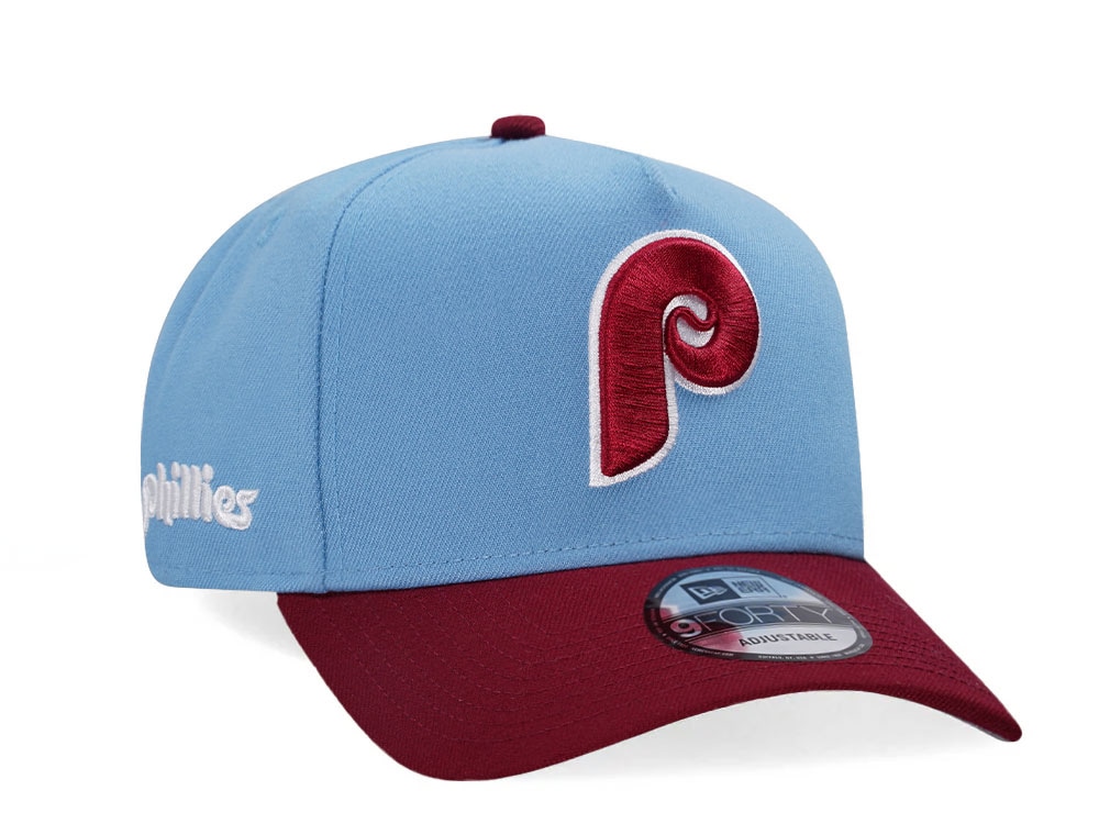 New Era Philadelphia Phillies Sky Blue Two Tone Edition 9Forty A Frame Snapback Cap