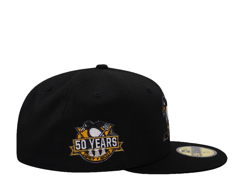 New Era Pittsburgh Penguins 50th Anniversary Black Prime Edition 59Fifty Fitted Cap