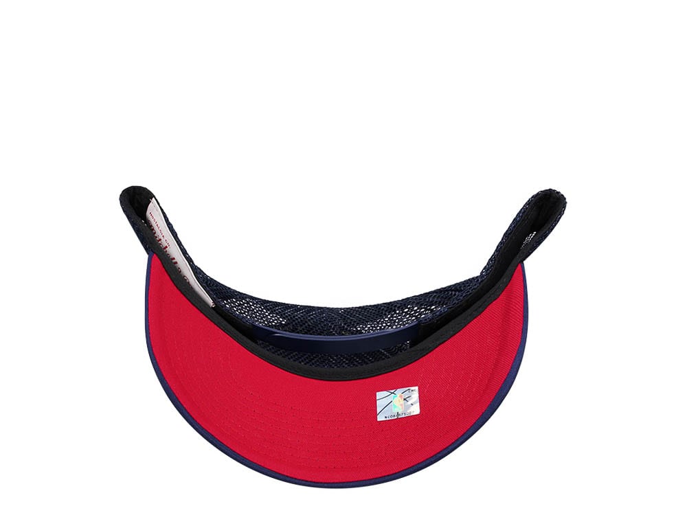 Mitchell & Ness Houston Rockets Navy Billboard Trucker Snapback Cap